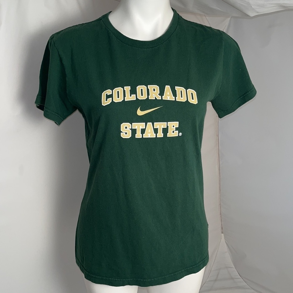 Nike Colorado State University green fitted short sleeve t-shirt L